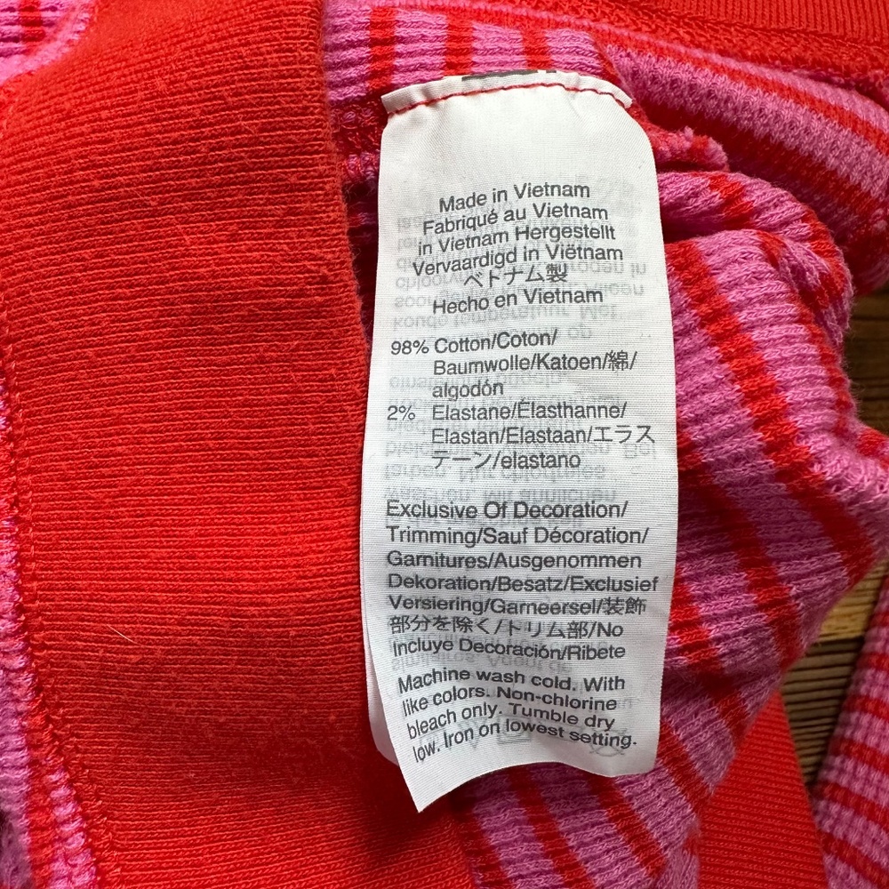 J. Crew Pink & Red Waffle Knit Leggings - Picture 4 of 4